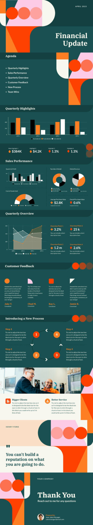 Financial Update Widescreen Presentation Template