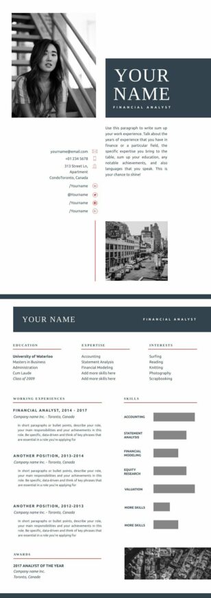 CV Finance Resume Template