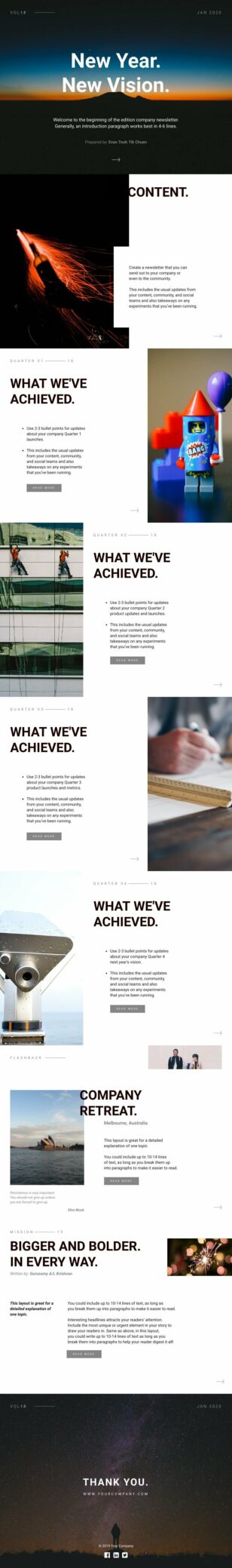 New Year Newsletter Presentation Template