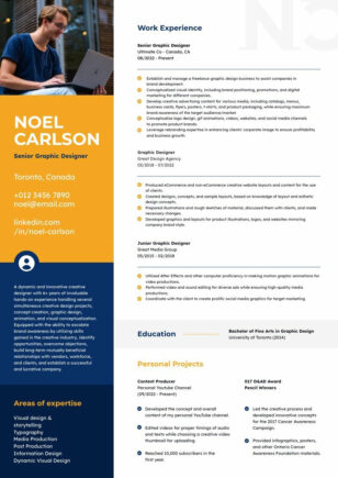 Modern Graphic Designer Resume