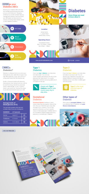 Diabetes Disease Trifold Brochure