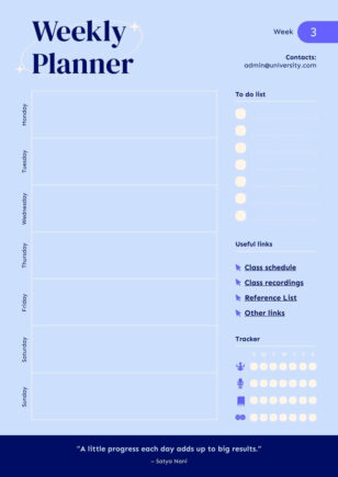 Minimalist Weekly Planner