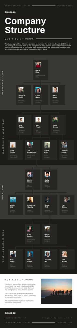 Organizational Chart Infographic Template