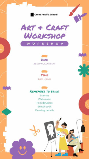 Art Workshop Announcement Instagram Story