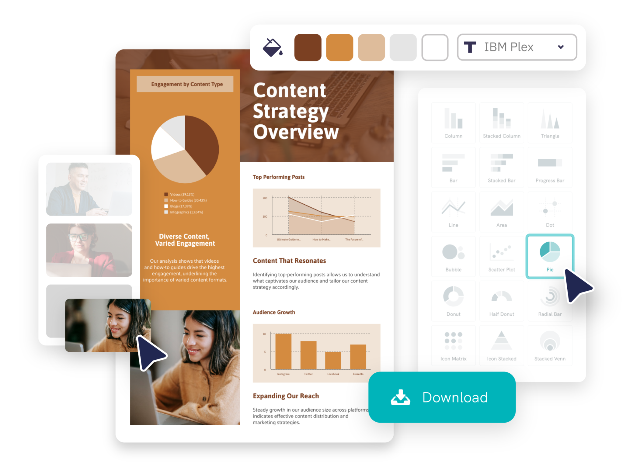 branding features with piktochart ai report generator